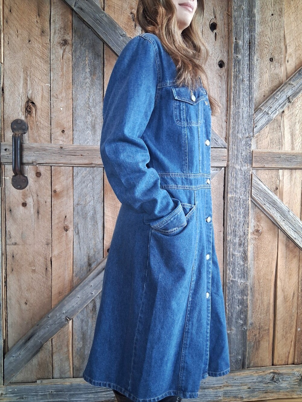 Vintage Y2K Nitro Jeans Long Denim Dress / Duster Coat 💙
